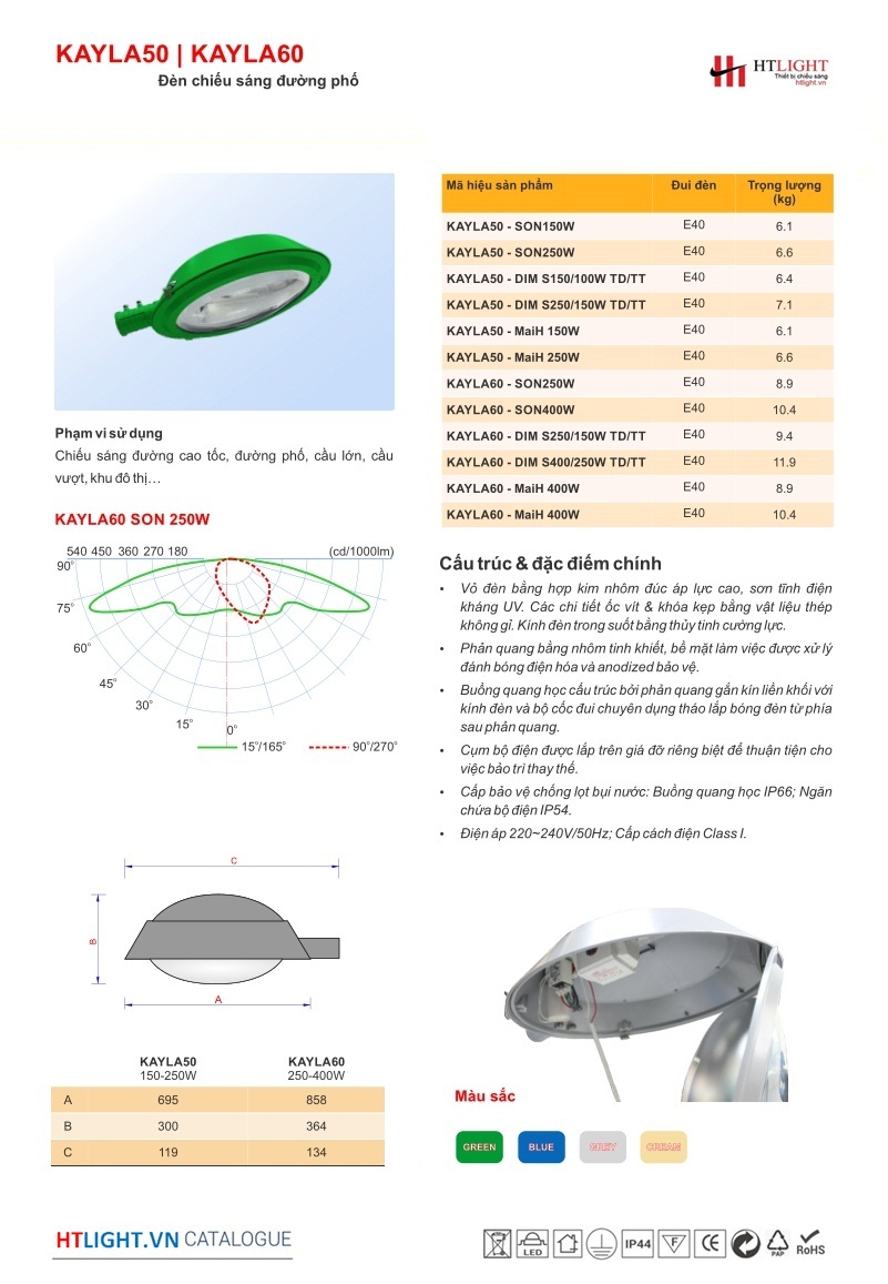 Cột đèn KAYLA60