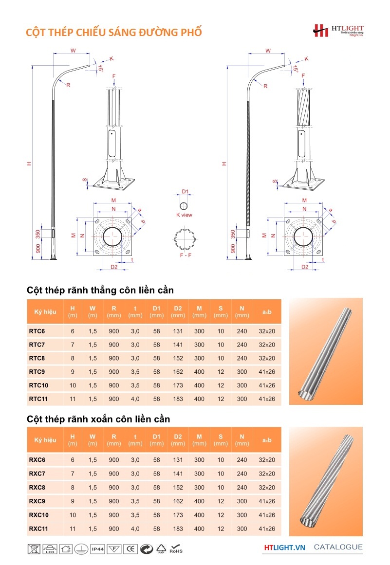 Cột đèn RTC6